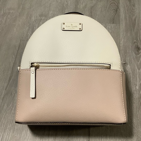 Kate spade colorblock tan & cream mini backpack purse - Picture 1 of 14